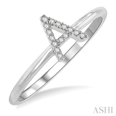 Block 'A' Initial Diamond Ring