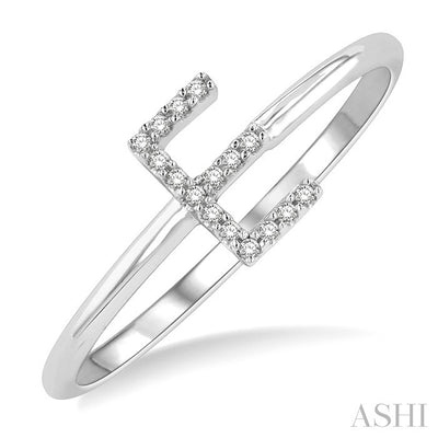 Block 'E' Initial Diamond Ring