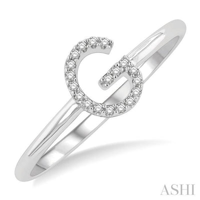 Block 'G' Initial Diamond Ring