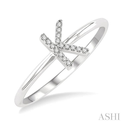 Block 'K' Initial Diamond Ring