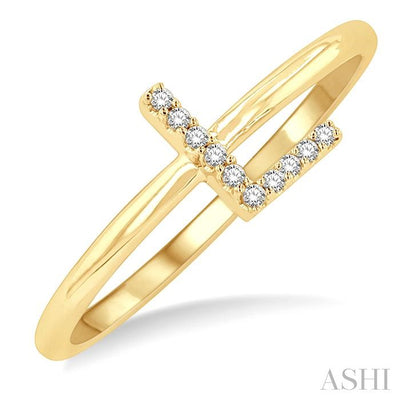 Block 'L' Initial Diamond Ring