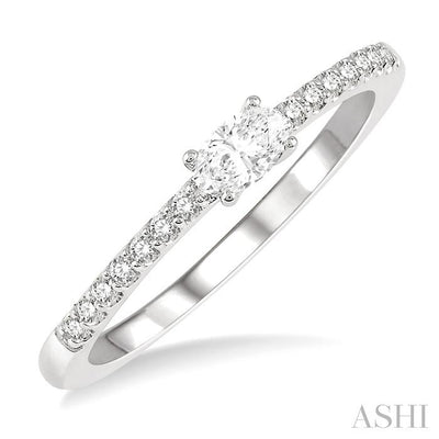 Stackable Oval Shape East-West Diamond Ring