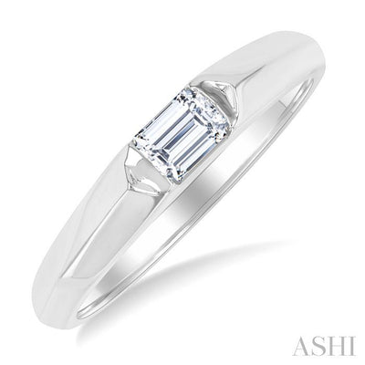 Emerald Shape East-West Diamond Ring