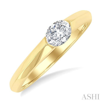 Oval Shape East-West Diamond Ring