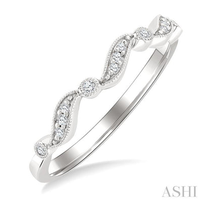 Wave Diamond Stackable Band