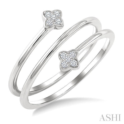 Clover Coil Diamond Fashion Ring