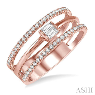 Baguette Diamond Layered Fashion Ring