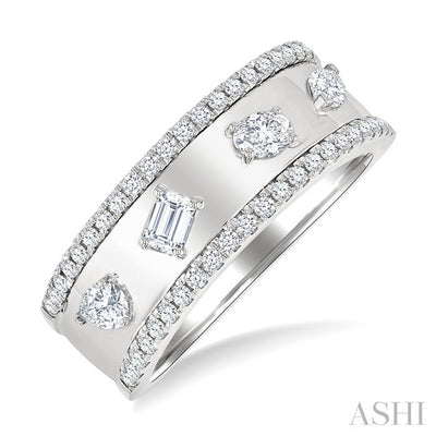 Bold Mixed Shape Diamond Fashion Band