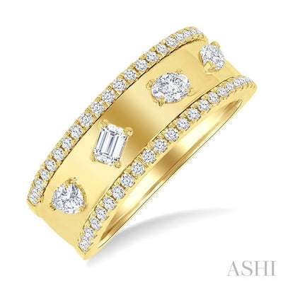 Bold Mixed Shape Diamond Fashion Band