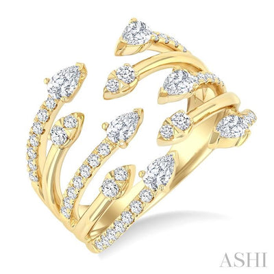 Diamond Fashion Open Ring