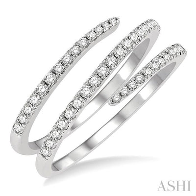 Spiral Diamond Fashion Open Ring
