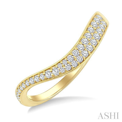 Wave Pave-Set Diamond Fashion Ring