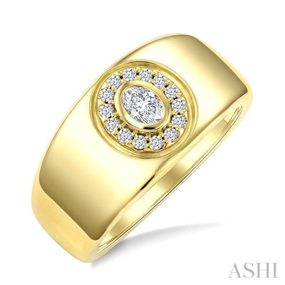 Aeris Gold Oval Shape Diamond Fashion Ring