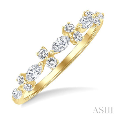 Marquise Shape Scatter Diamond Fashion Band