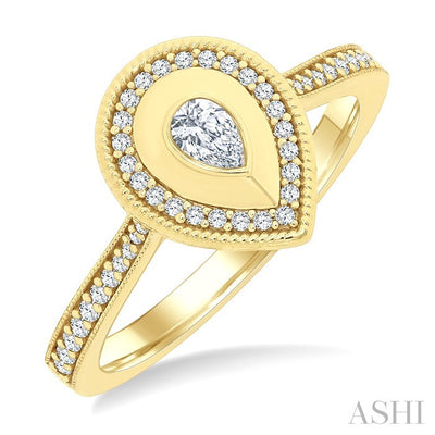 Pear Shape Art Deco Diamond Fashion Ring