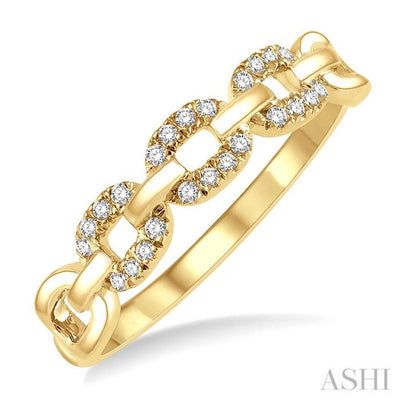 Paperclip Diamond Fashion Ring
