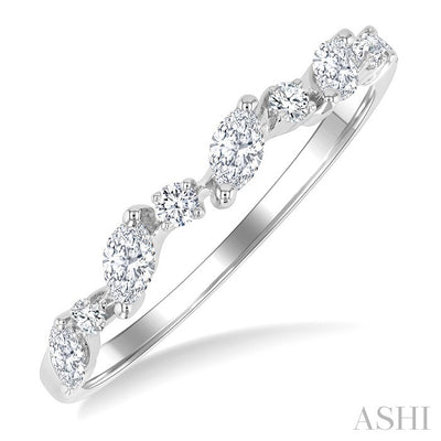 Marquise Shape Scatter Diamond Fashion Band