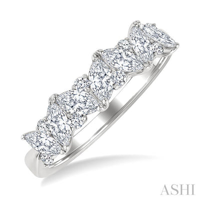 Scatter Zig-Zag Diamond Fashion Band
