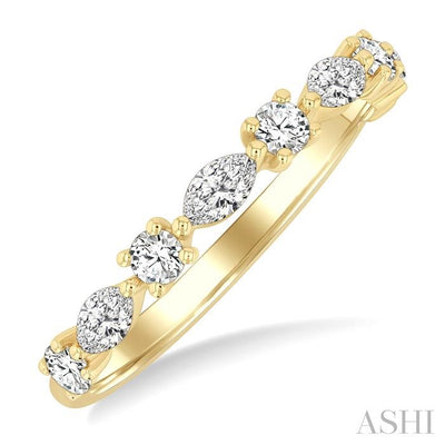 Marquise Shape Scatter Diamond Fashion Band