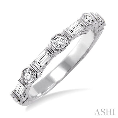 Stackable Baguette Diamond Wedding Band