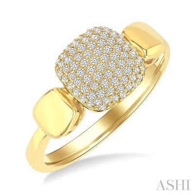 Pave-Set Cushion Shape Diamond Fashion Ring