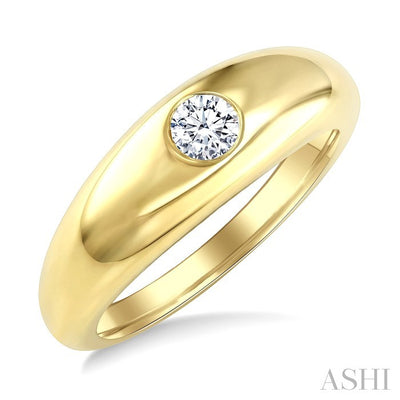 Aeris Gold Round Shape Diamond Fashion Ring