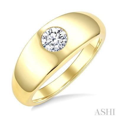 Bold Round Shape Diamond Fashion Ring