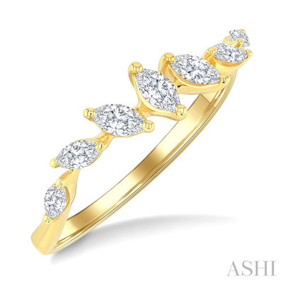 Marquise Shape Scatter Diamond Fashion Band