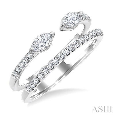 Marquise Shape Diamond Layered Fashion Ring