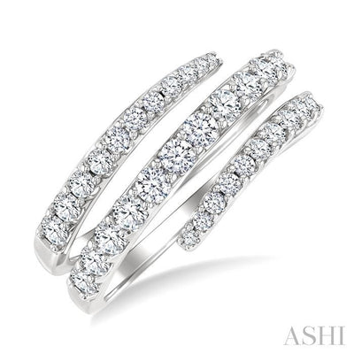 Spiral Diamond Fashion Open Band