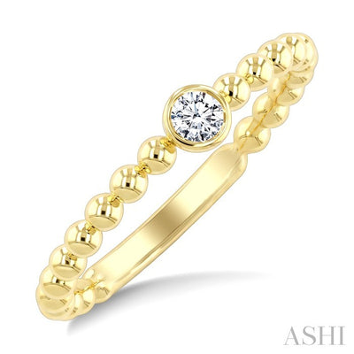 Bead Bezel Diamond Fashion Ring
