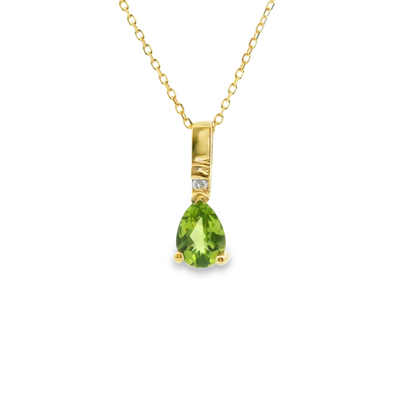 Peridot & Diamond Pendant