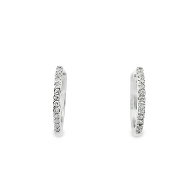 Diamond Huggie Hoop Earrings