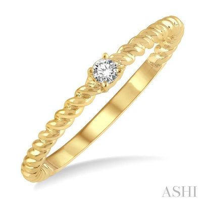 Stackable Rope Petite Diamond Fashion Ring