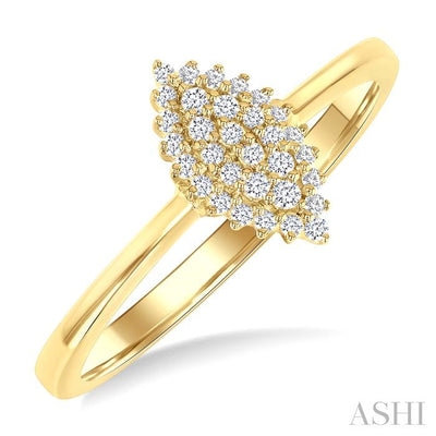 Marquise Shape Petite Cluster Diamond Fashion Ring