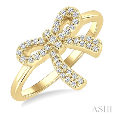 Bow Petite Diamond Fashion Ring