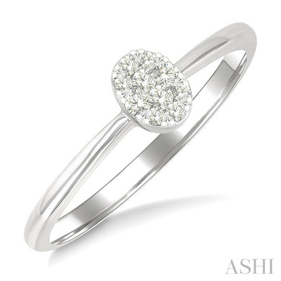 Oval Shape Lovebright Petite Diamond Solitaire Ring
