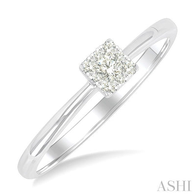 Princess Shape Lovebright Petite Diamond Solitaire Ring