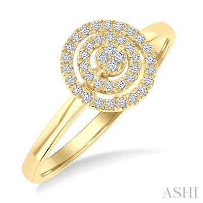 Round Shape Petite Halo Diamond Fashion Ring