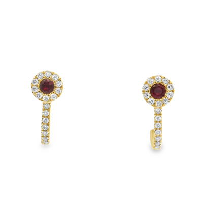 Ruby & Diamond Earrings