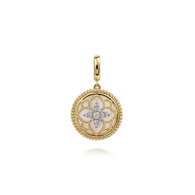 Bujukan Mother-of-Pearl & Diamond Medallion Pendant