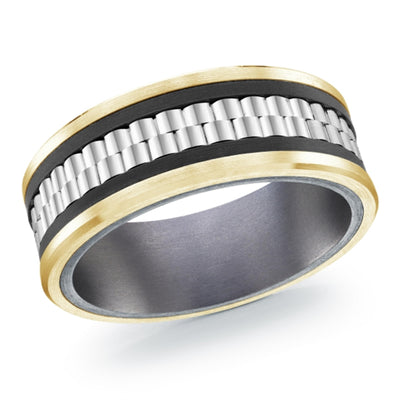 Men's Tantalum & Carbon Fiber Wedding Ring