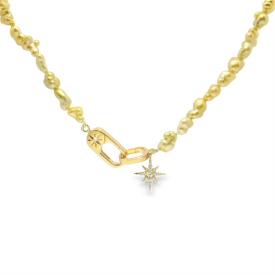 Keshi Golden South Sea Pearl Necklace