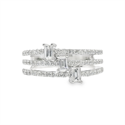 Diamond Multi-Row Fashion Ring