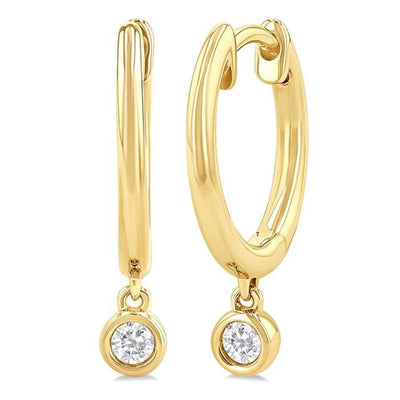 Petite Diamond Huggie Hoop Earrings