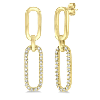 Paperclip Diamond Earrings