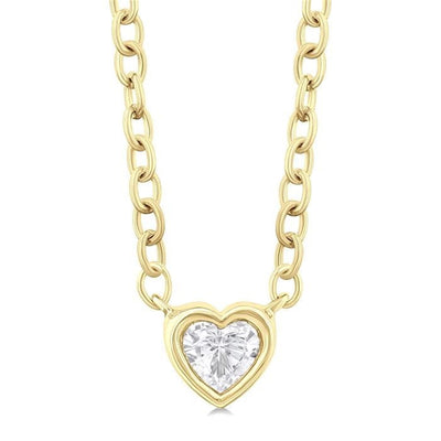 Petite Bezel Solitaire Necklace