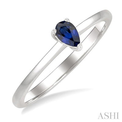 Pear Shape Gemstone Solitaire Ring