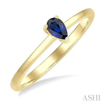 Pear Shape Gemstone Solitaire Ring