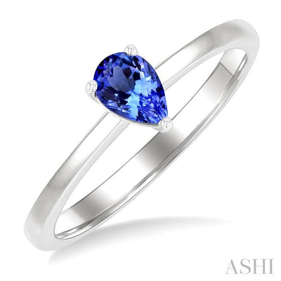 Pear Shape Gemstone Solitaire Ring